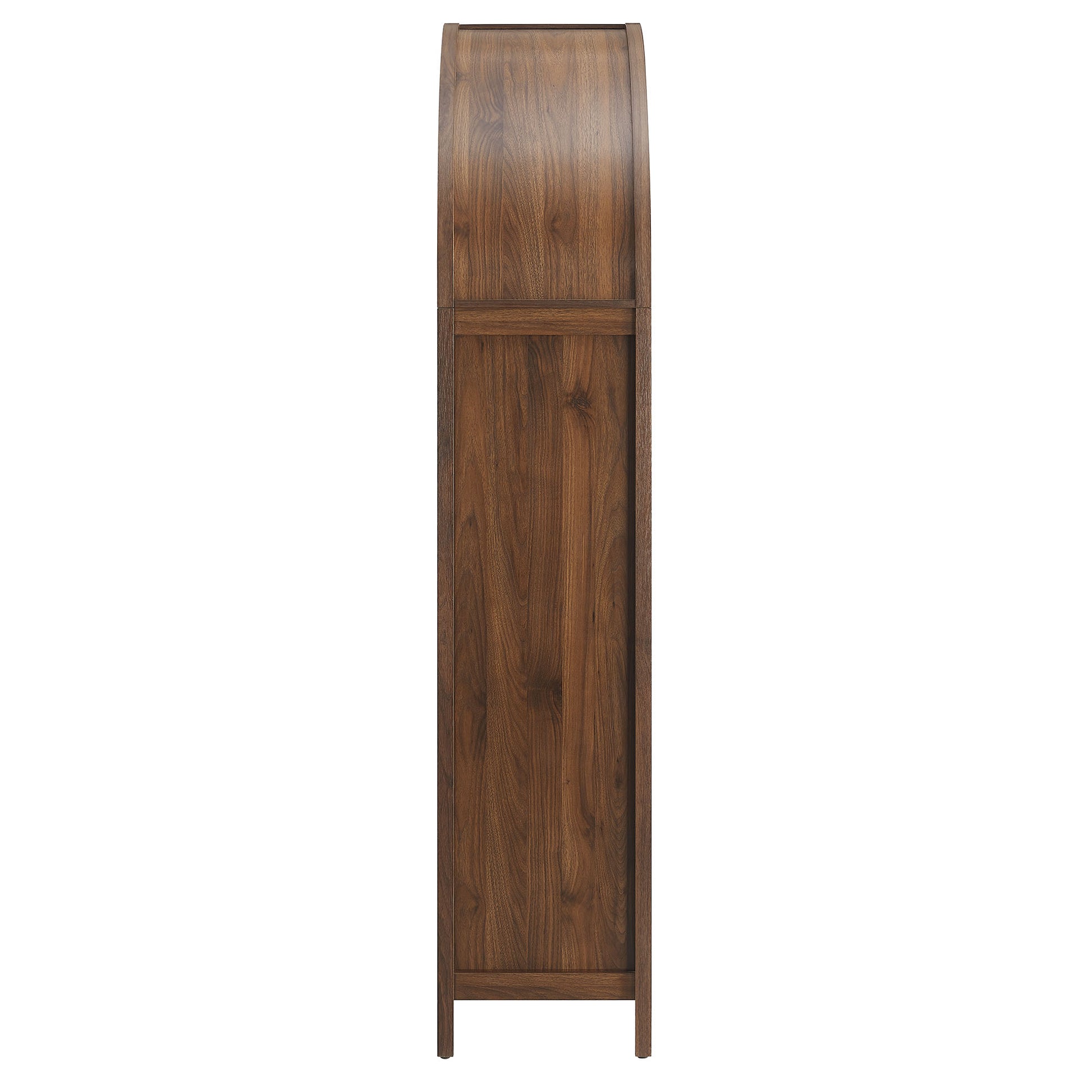 Calista 79" Tall Wide Rattan Arched Storage Cabinet