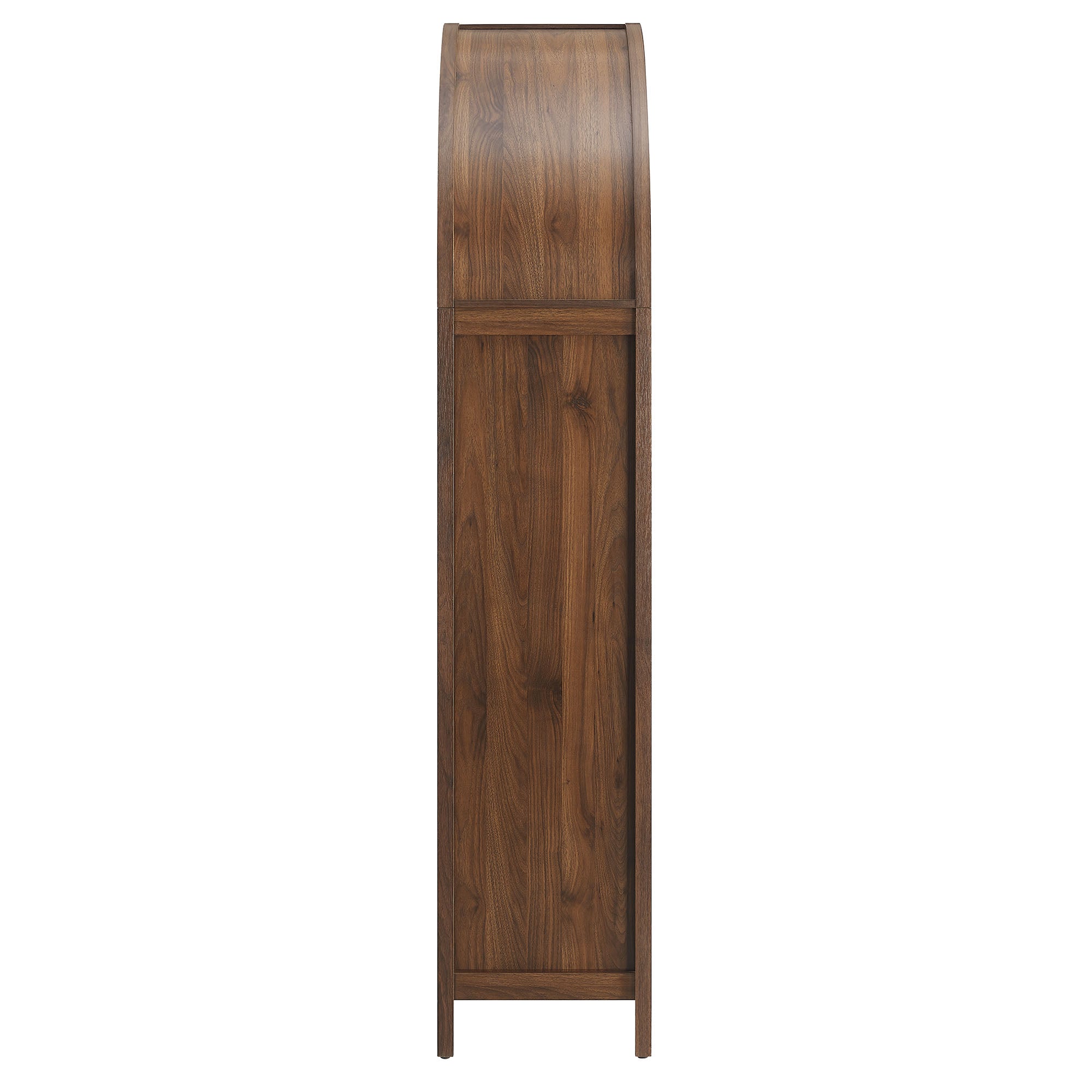 Calista 79" Tall Wide Rattan Arched Storage Cabinet