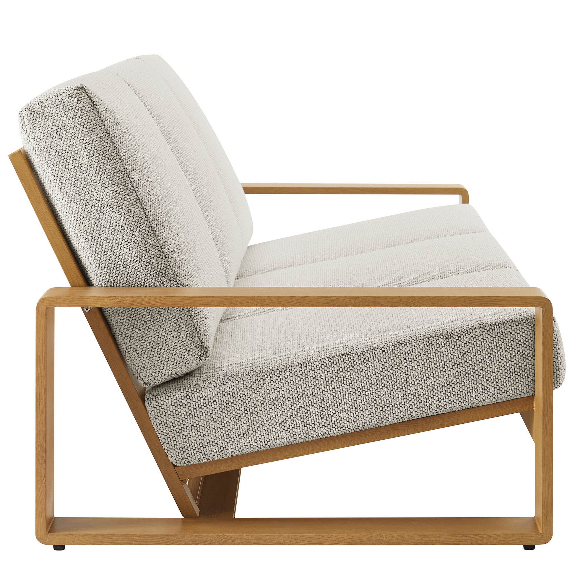 Lirienne 2-Piece Outdoor Patio Aluminum Faux Wood Furniture Set