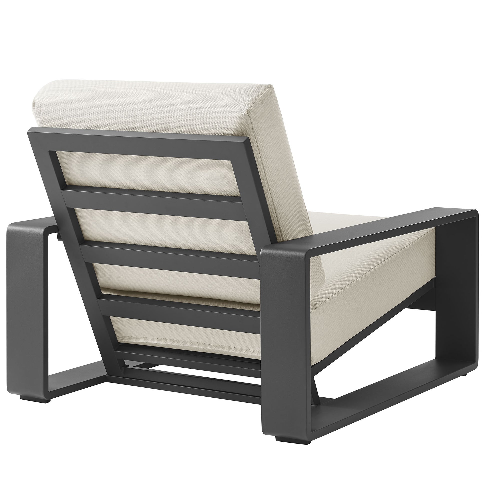 Lirienne Outdoor Patio Aluminum Faux Wood Armchairs Set of 2