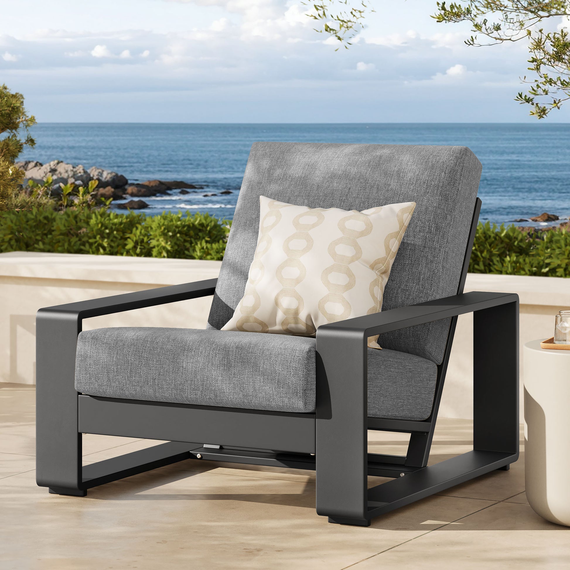 Lirienne Outdoor Patio Aluminum Armchair