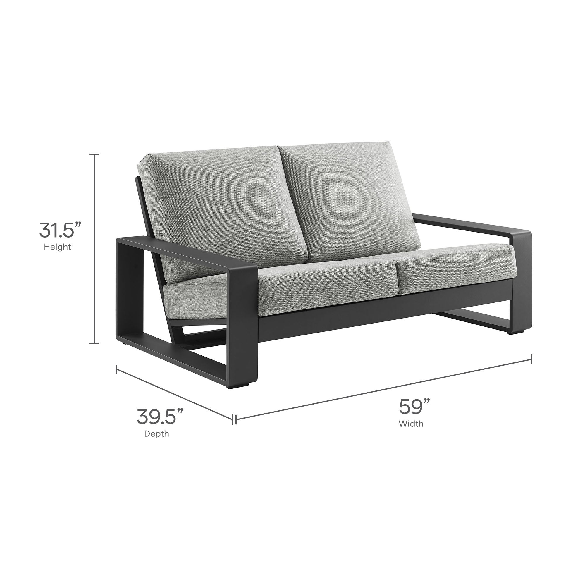 Lirienne 4-Piece Outdoor Patio Aluminum Furniture Set