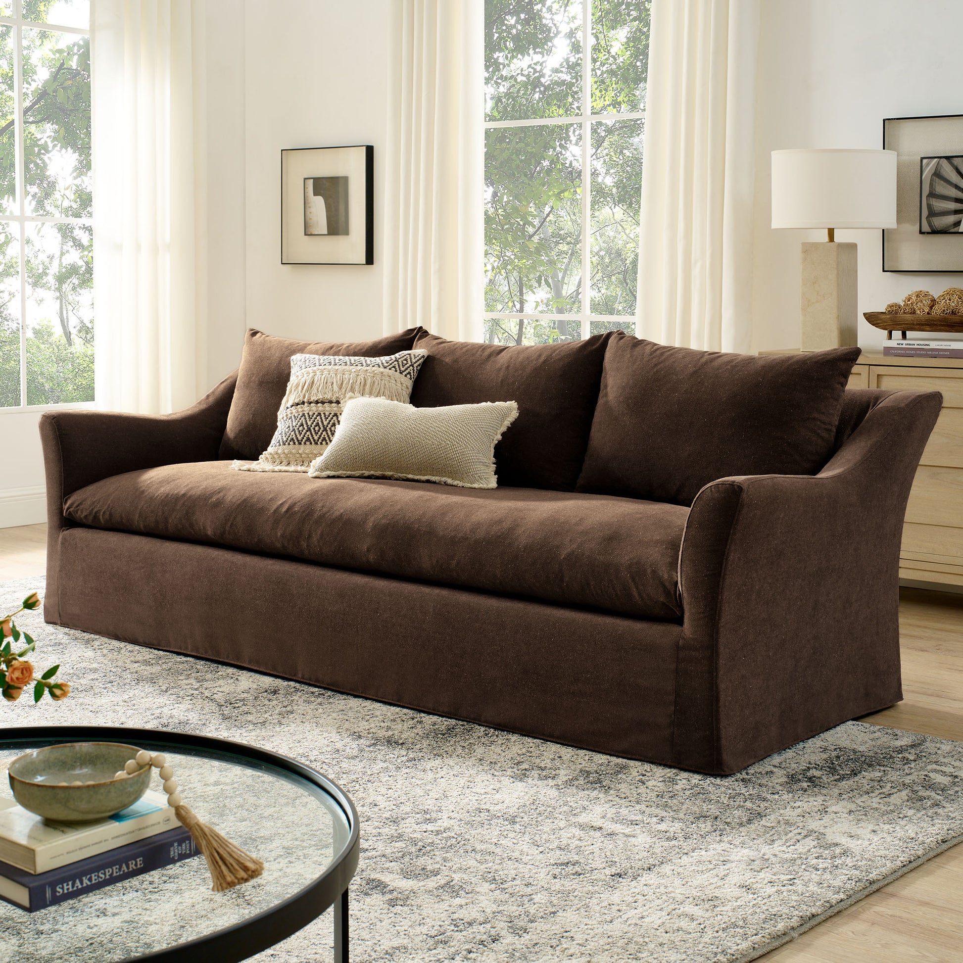 Somerset 92" Linen Blend Sofa