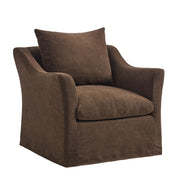 Somerset Linen Blend Armchair - Cocoa