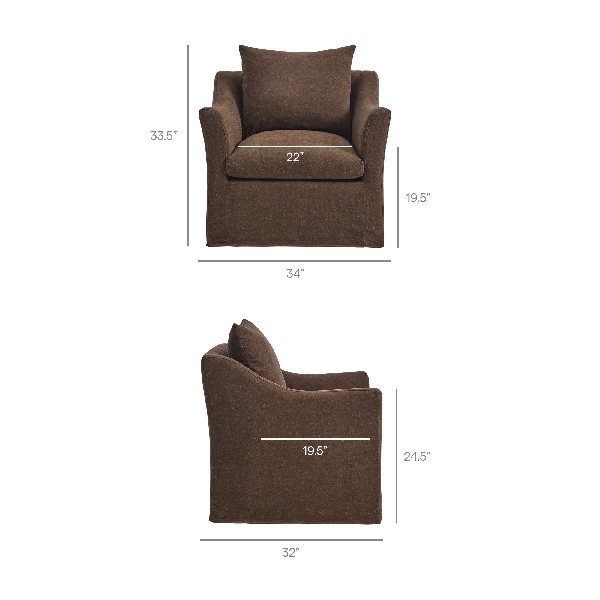 Somerset Linen Blend Armchair - Sage