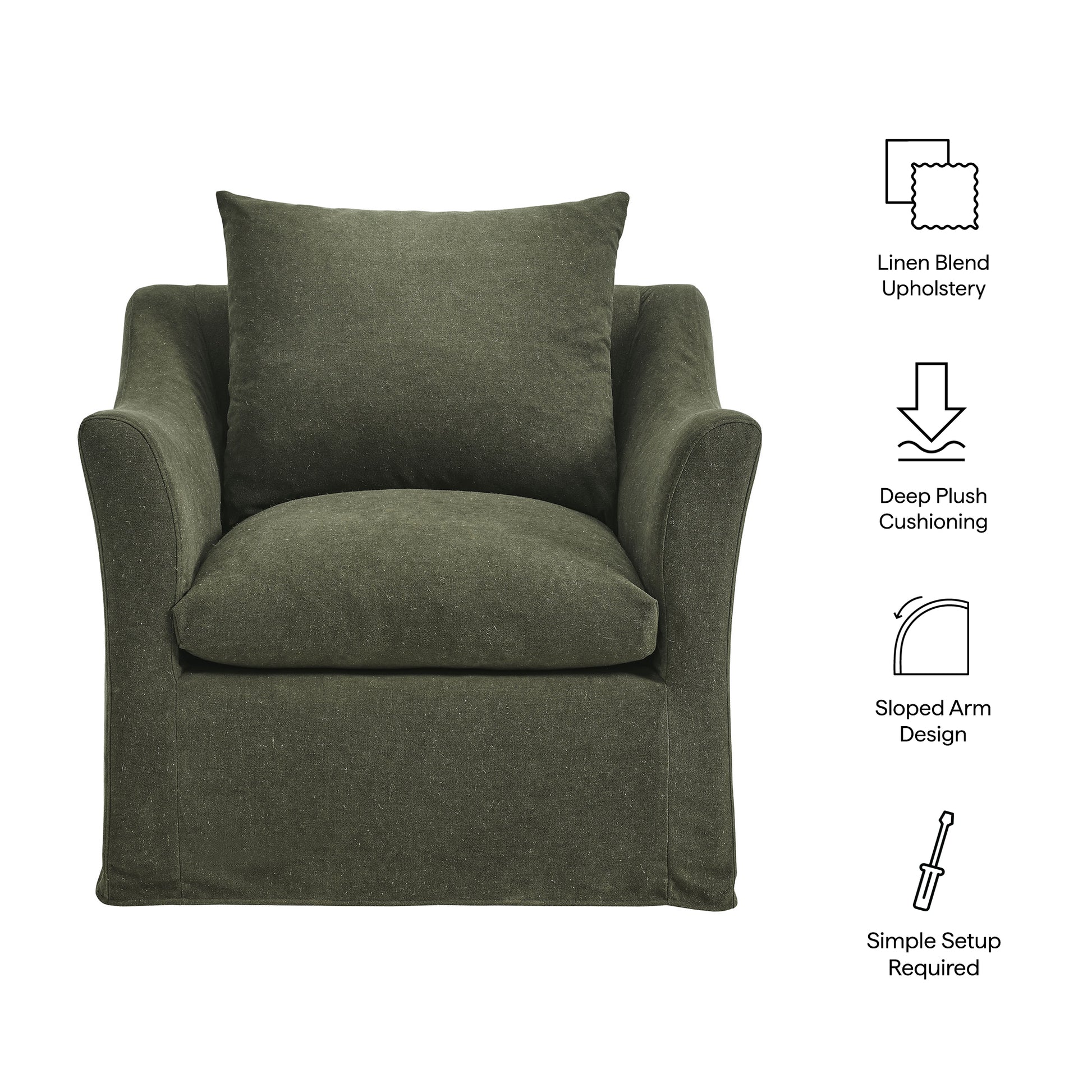 Somerset Linen Blend Armchair
