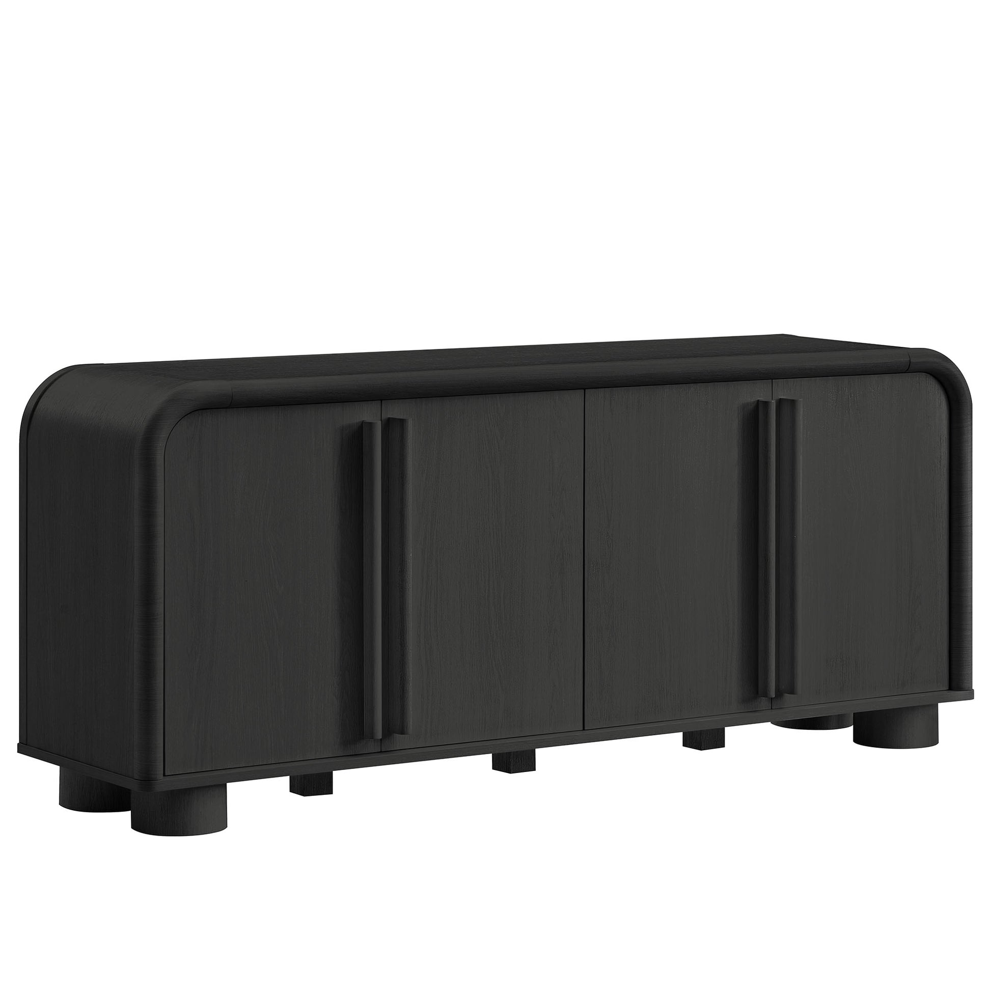 Bellamy Curved 4-Door Sideboard Cabinet
