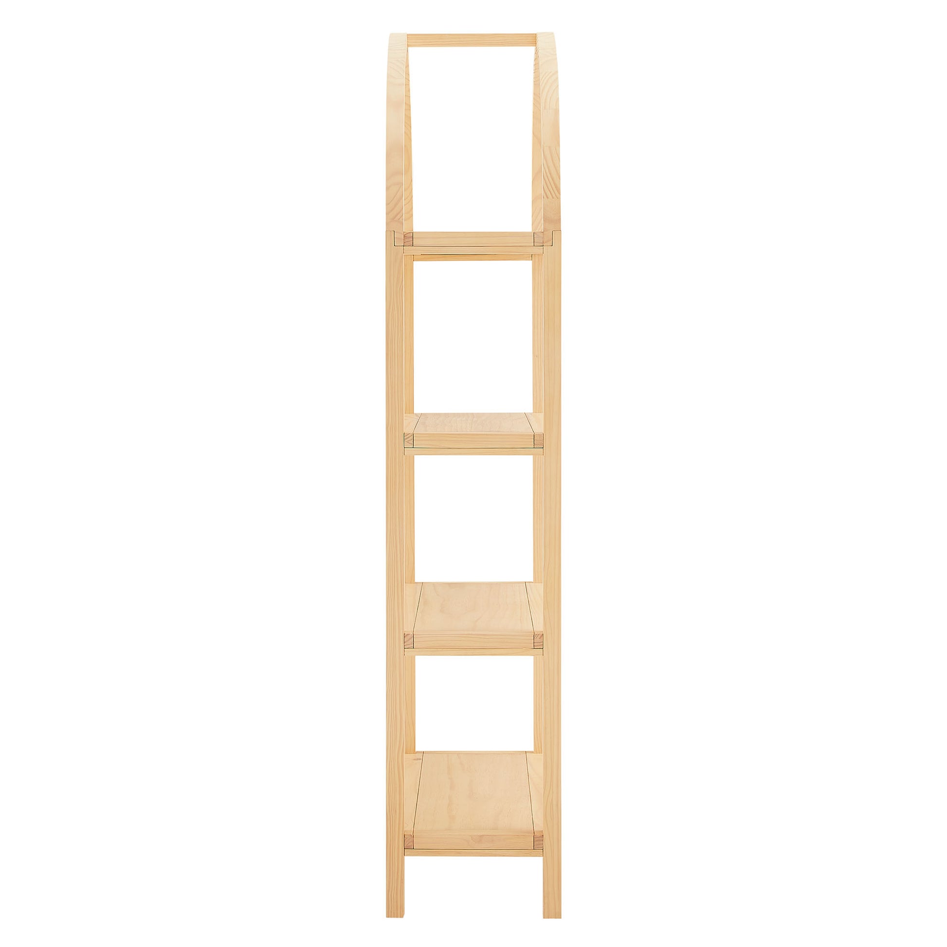 Vexley 72 Inch Large Arched Bookshelf