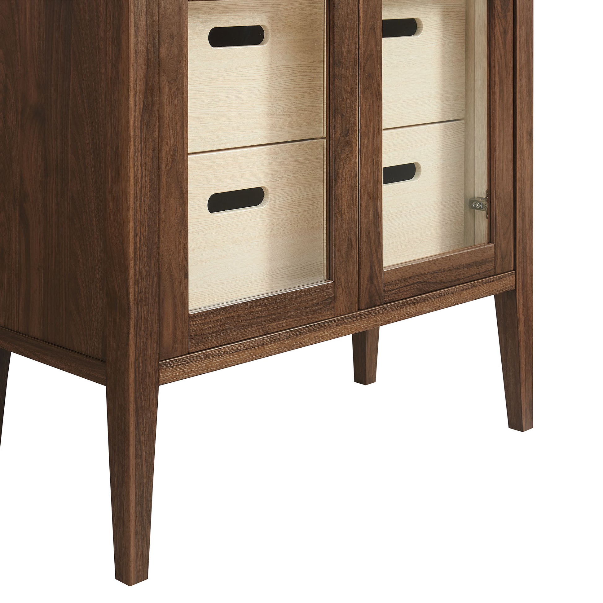 Nell 71" Glass Door Tall Display Storage Cabinet