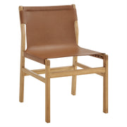 Sonora Leather Dining Side Chair - Chestnut Tan