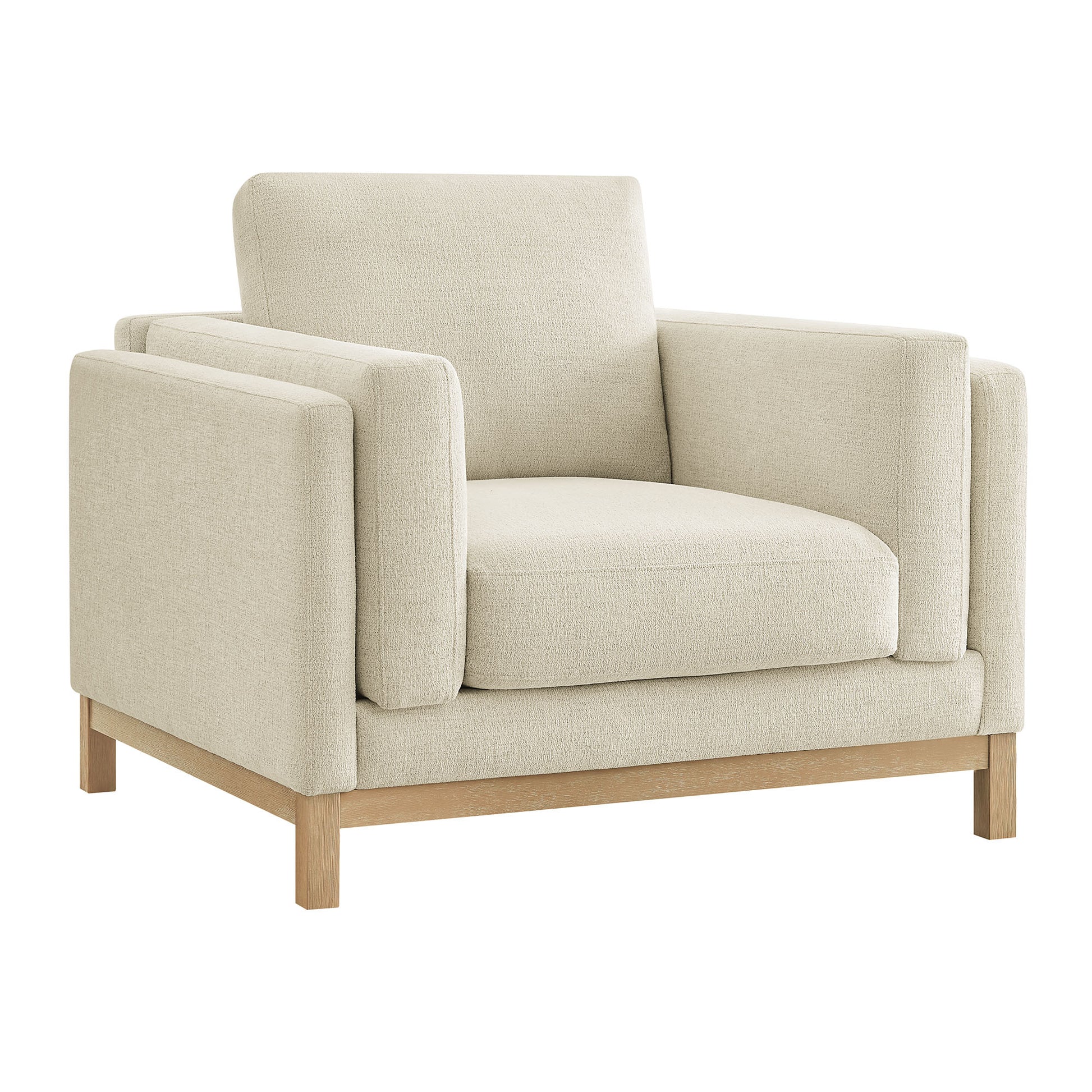 Roscoe Fabric Armchair - Ivory