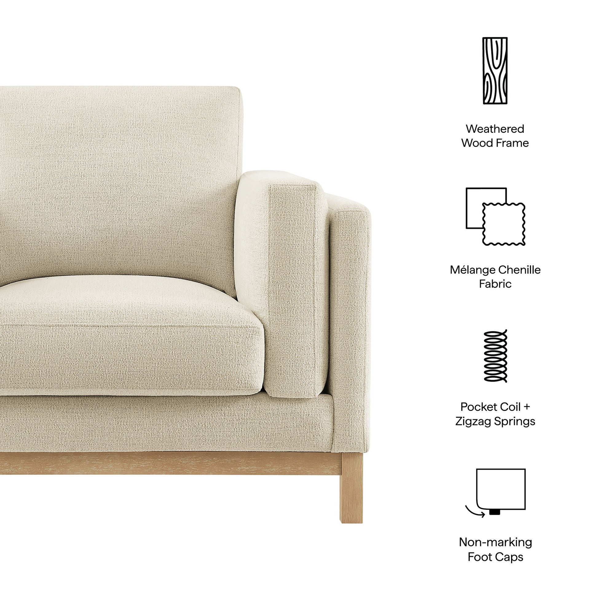 Roscoe Fabric Armchair - Mist