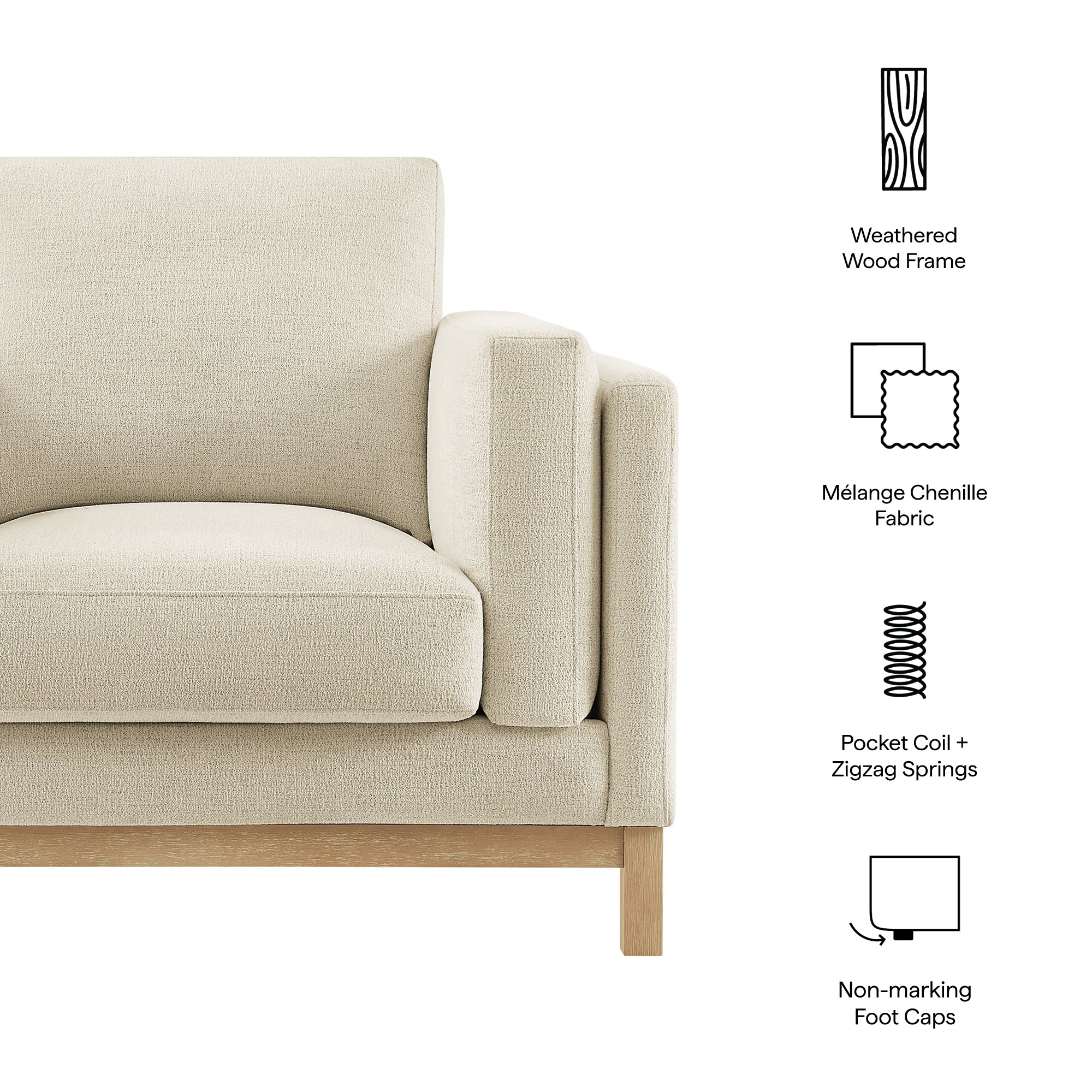 Roscoe Fabric Armchair - Mist