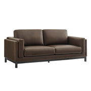 Roscoe 81 inch Vegan Leather Sofa - Espresso