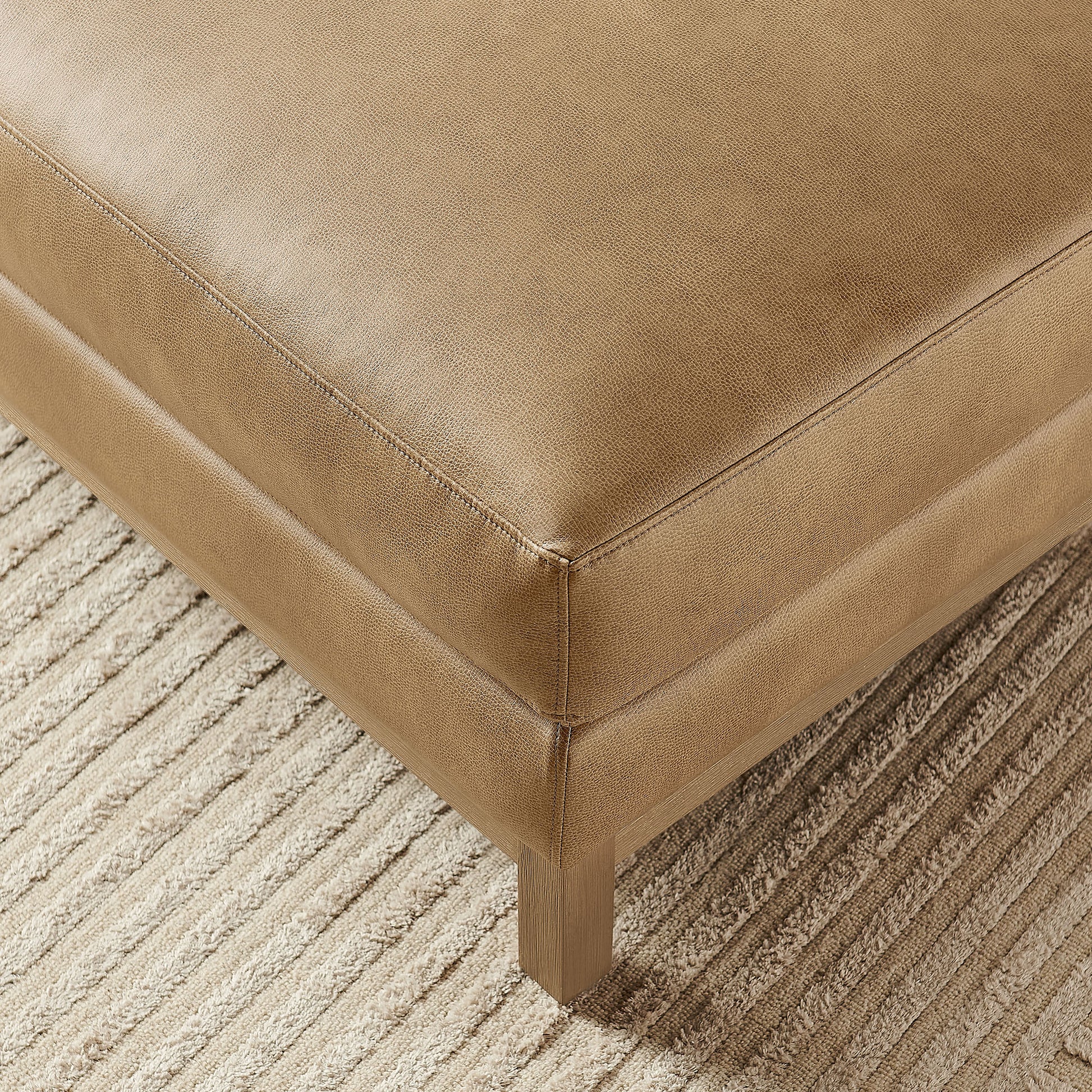 Roscoe Vegan Leather Ottoman
