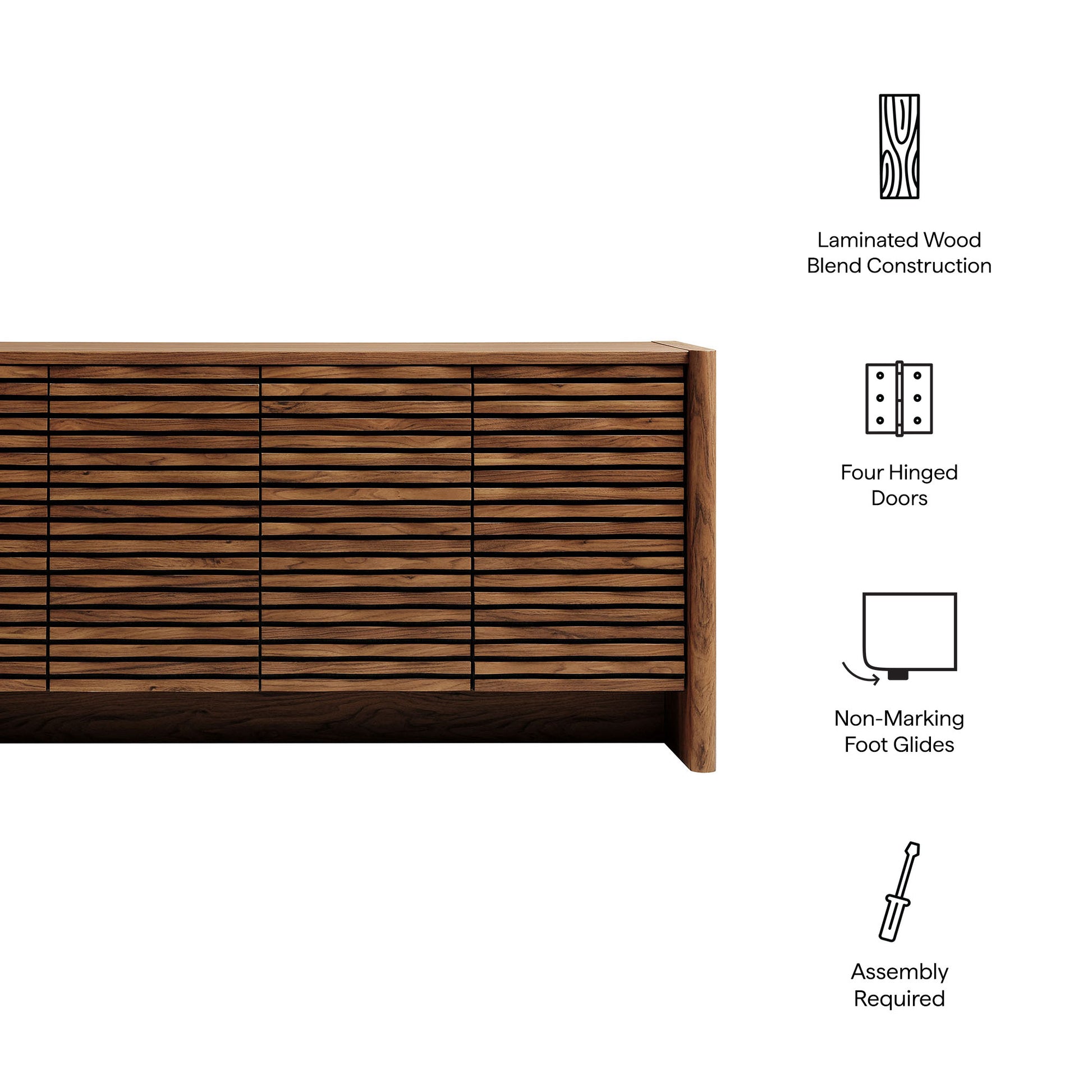 Emric Wave 66" 4-Door Sideboard