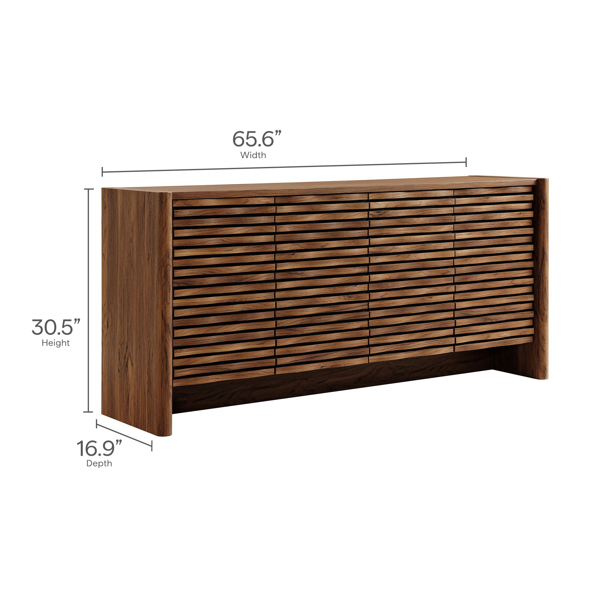 Emric Wave 66" 4-Door Sideboard