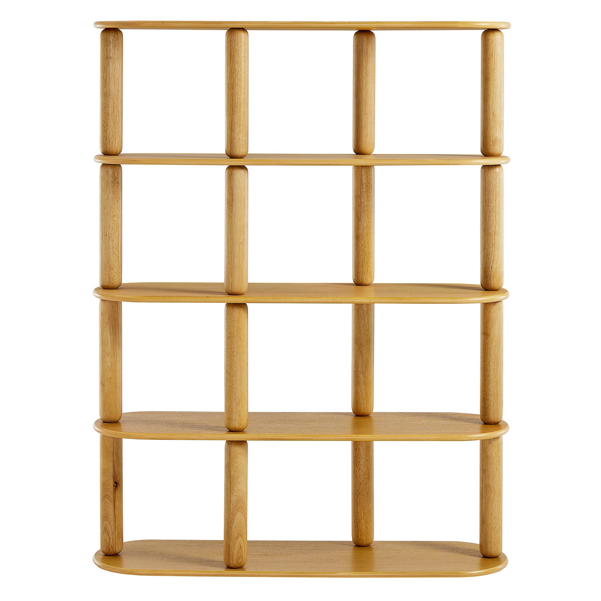 Arcus 4-Tier Oval Wood Bookshelf