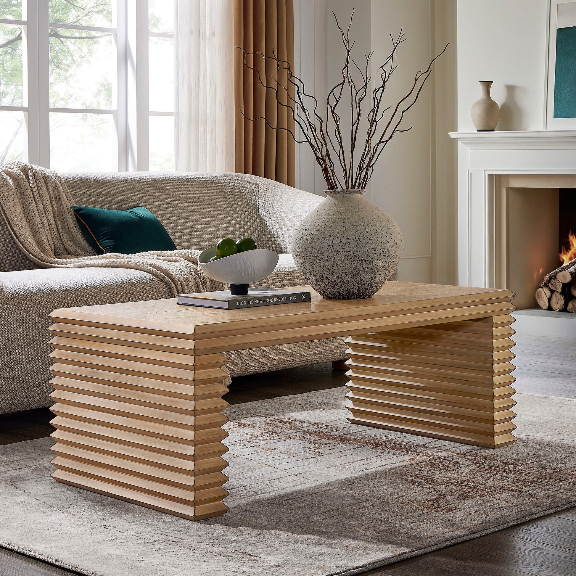 Canto Rectangular Stacked Design Coffee Table
