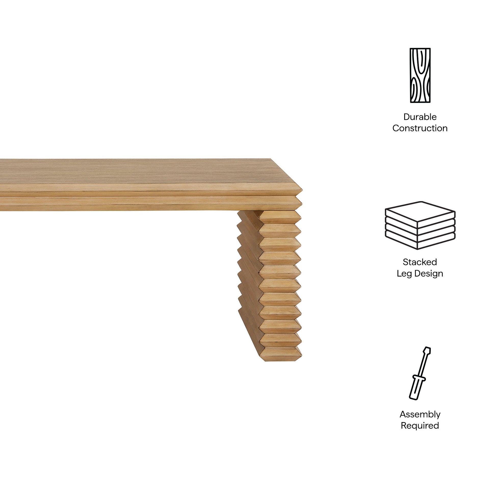 Canto Rectangular Stacked Design Coffee Table
