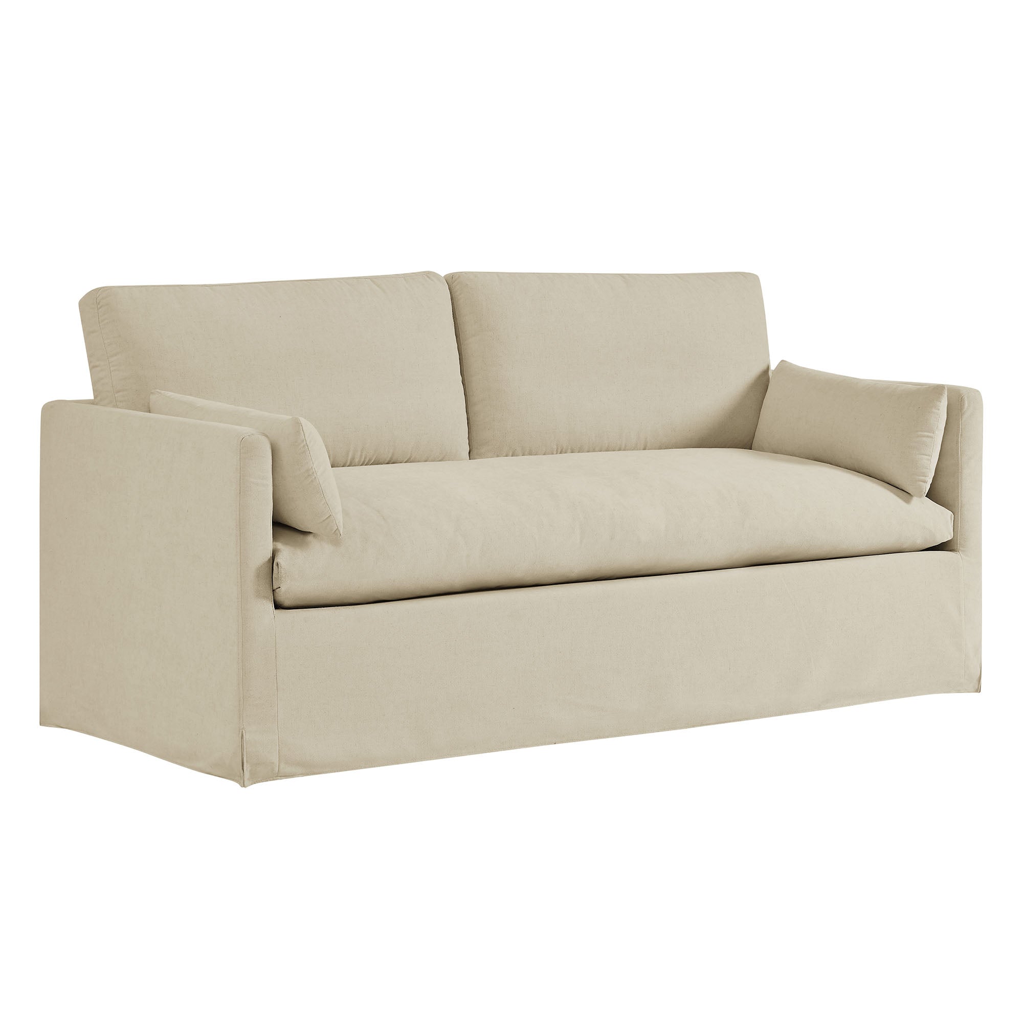 Wellfleet Slipcovered Linen-Blend Loveseat - Linen