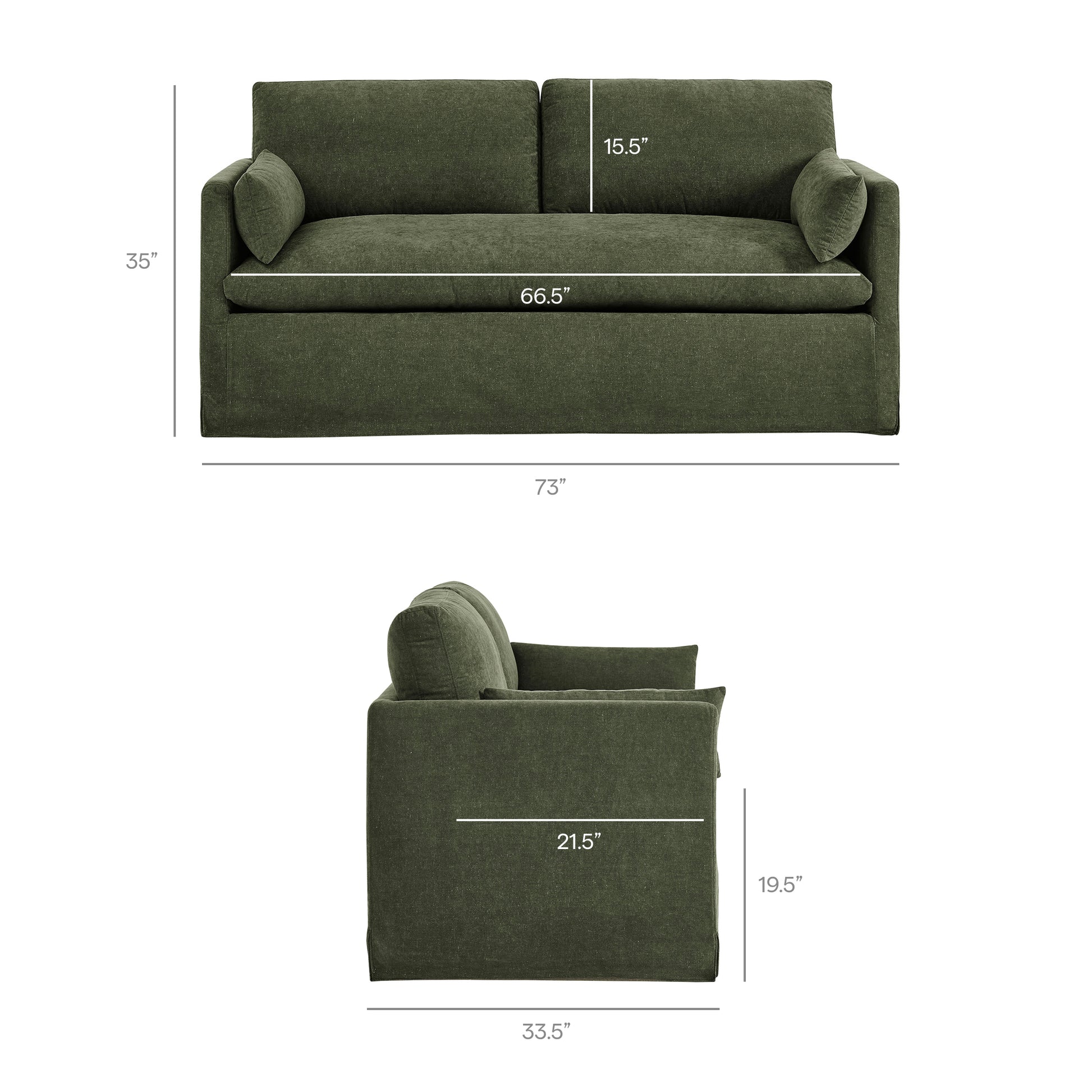 Wellfleet Slipcovered Linen-Blend Loveseat