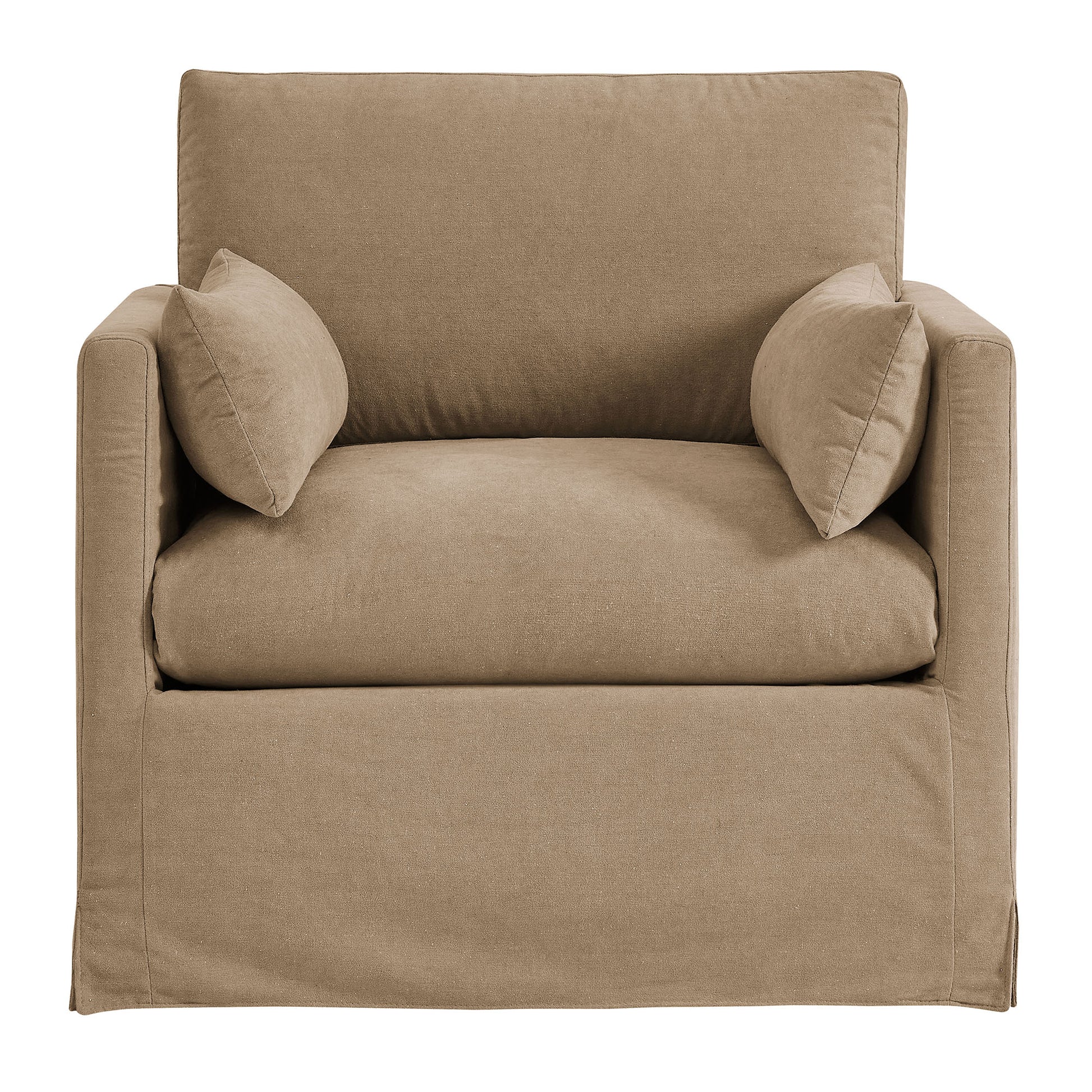 Wellfleet Slipcovered Linen-Blend Armchair