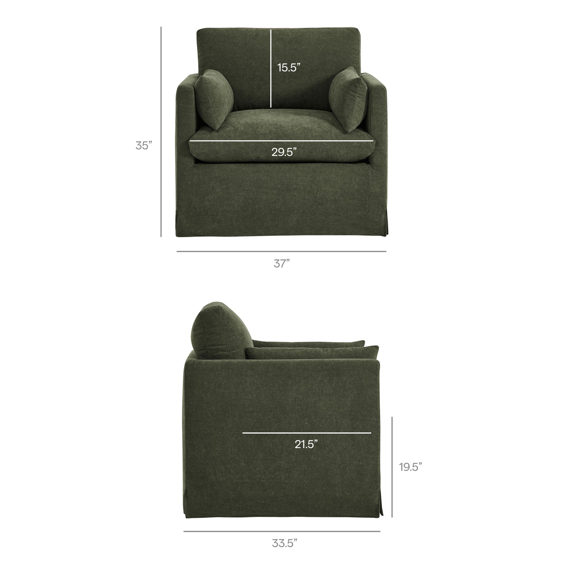 Wellfleet Slipcovered Linen-Blend Armchair
