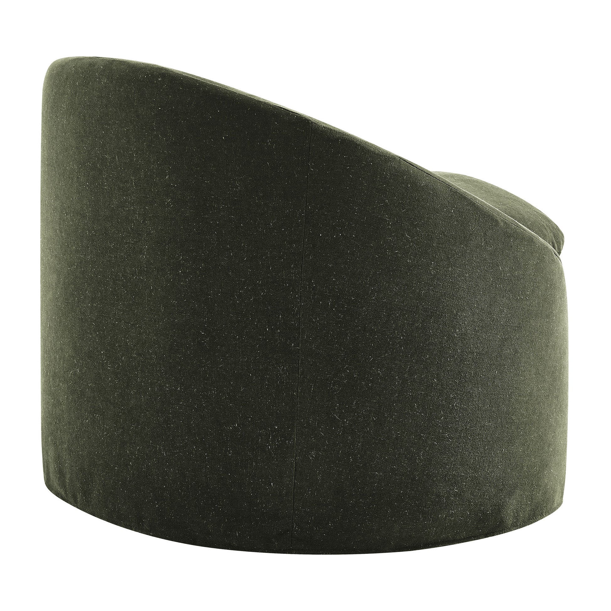 Sadie Slipcovered Linen-Blend Round Accent Chair