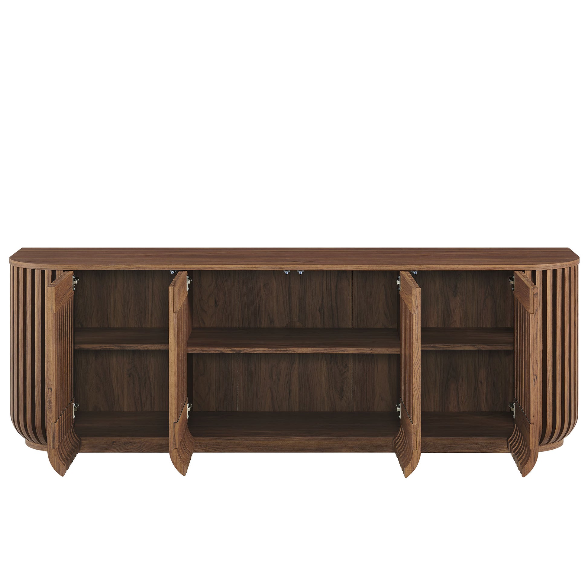 Fortitude 75" Curved Sideboard Storage Cabinet