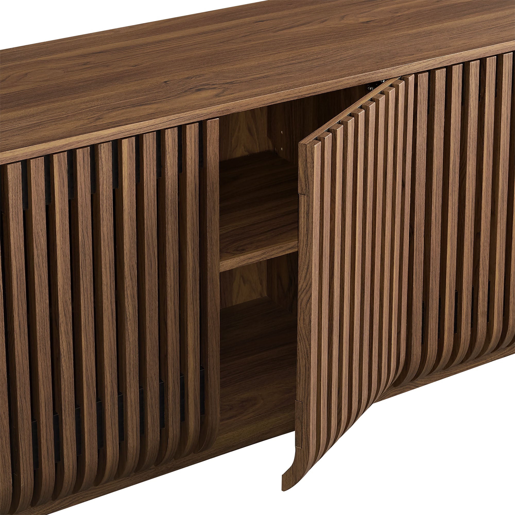 Fortitude 75" Curved Sideboard Storage Cabinet