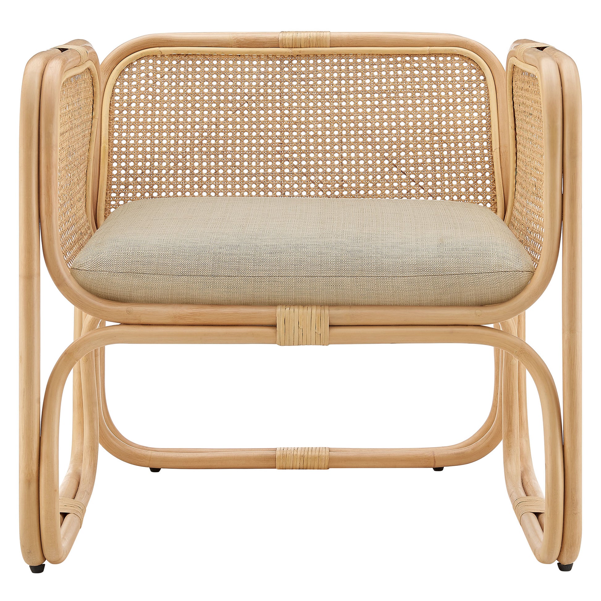Ellis Natural Rattan Accent Armchair
