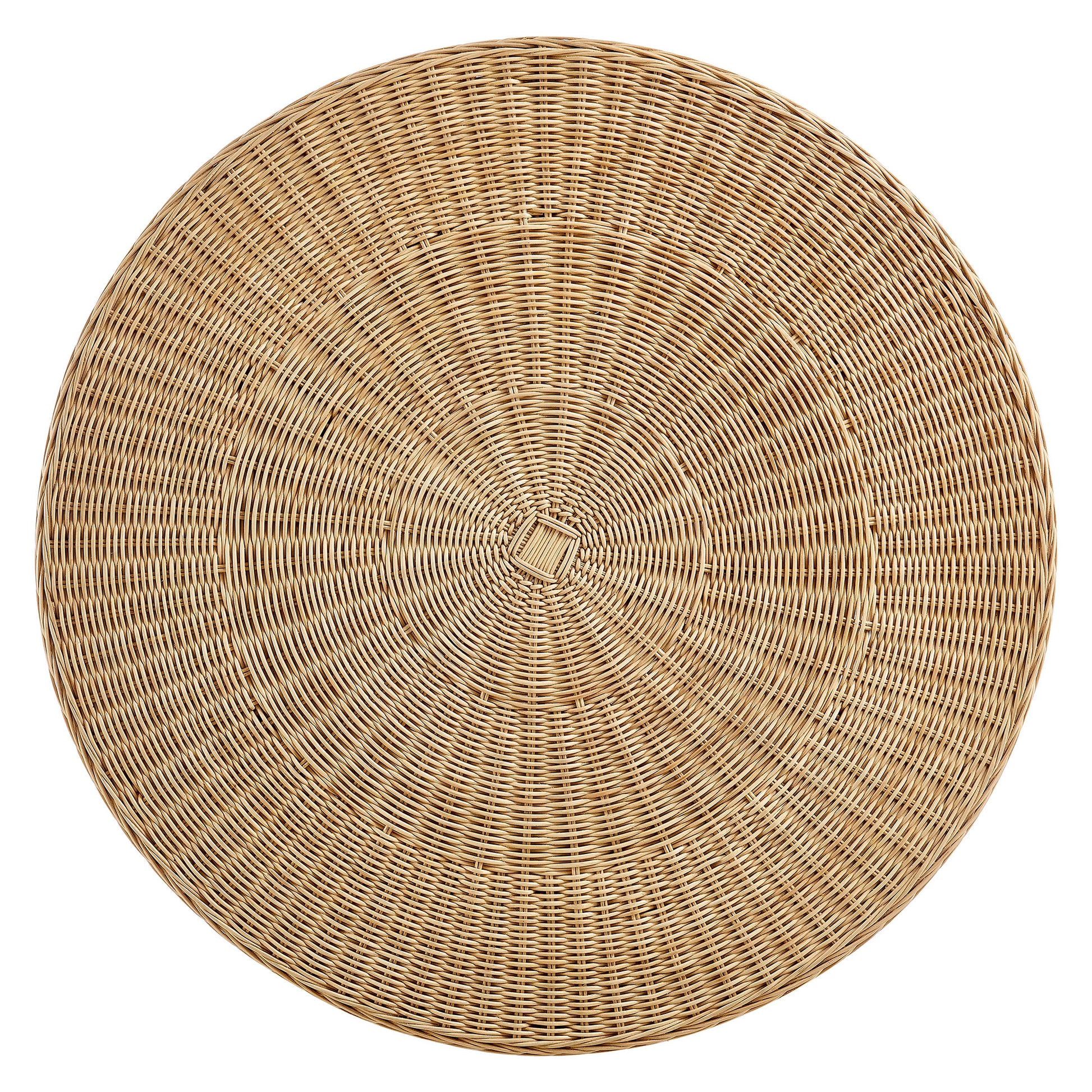 Ainsley 32 Inch Round Natural Rattan Coffee Table