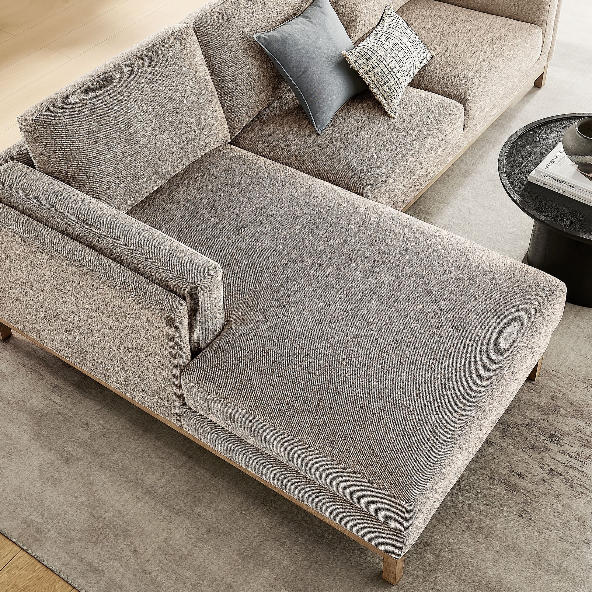Roscoe Left-Facing Fabric Sectional Sofa with Chaise