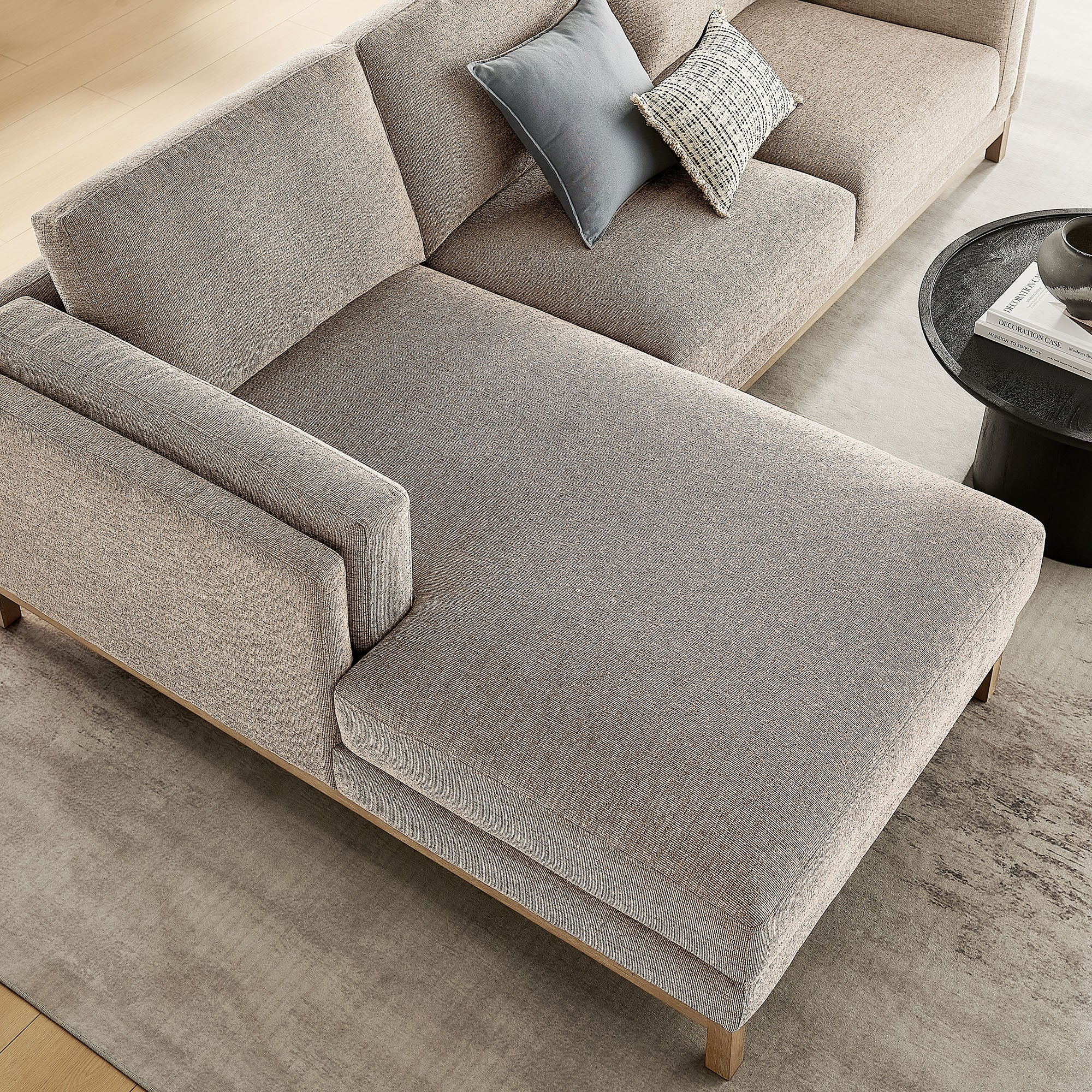 Roscoe Left-Facing Fabric Sectional Sofa with Chaise