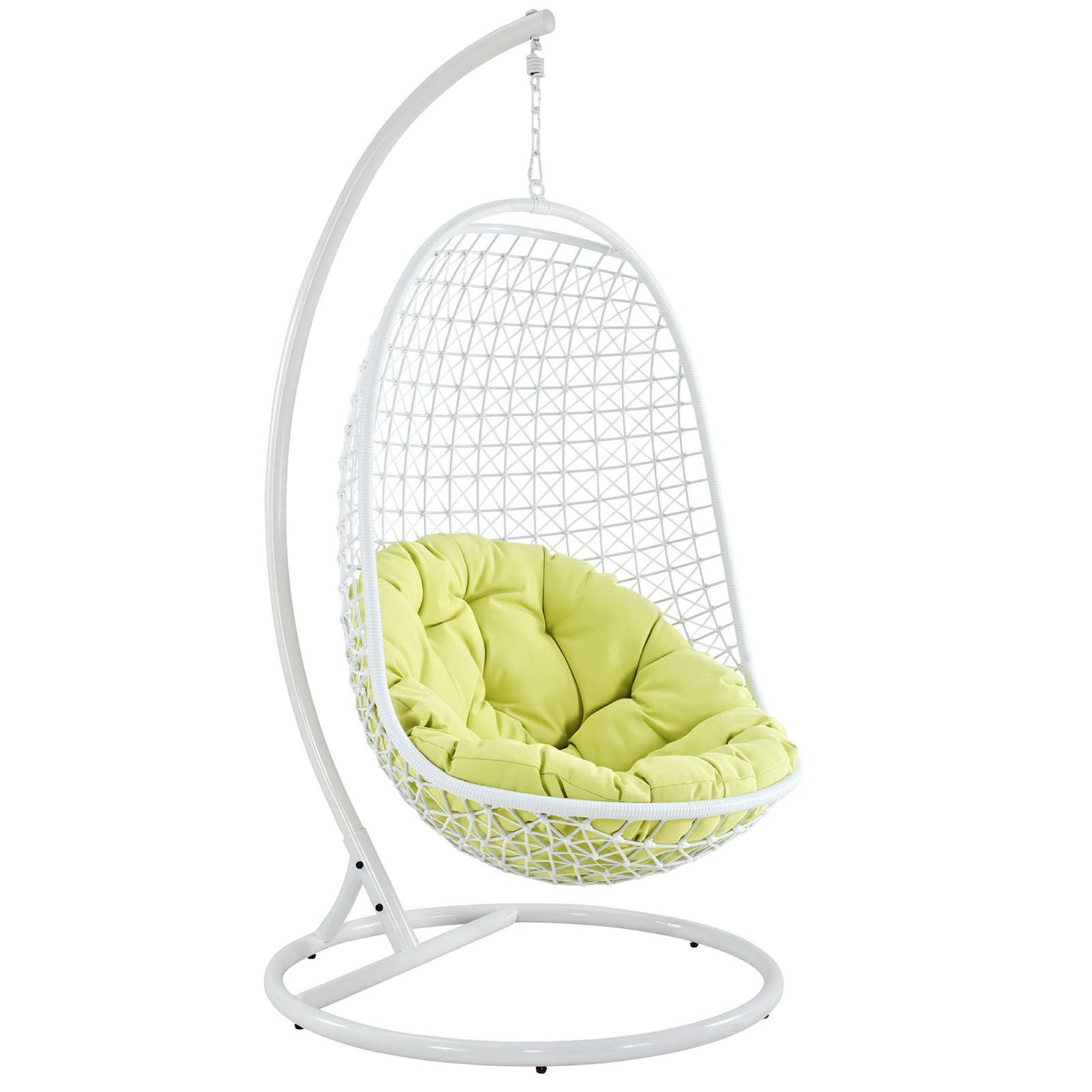 Encounter Swing Outdoor Patio Fabric Lounge Chair - White