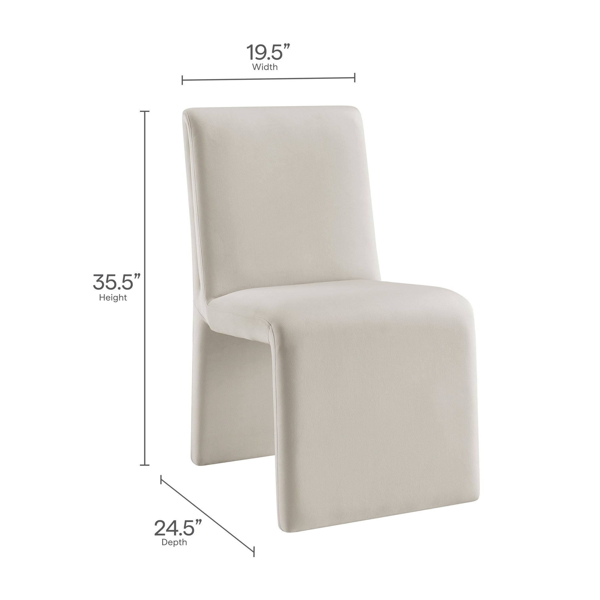 Emory Upholstered Performance Velvet Dining Side Chair - Chocolate