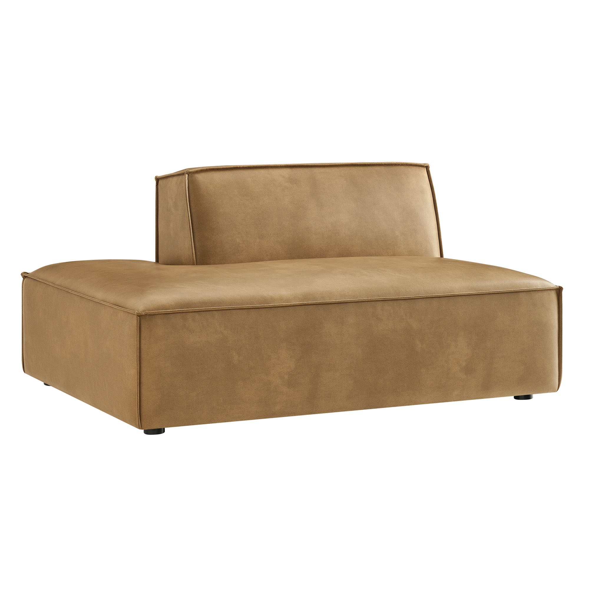 Restore Vegan Leather Left-Facing Armless Modular Chaise