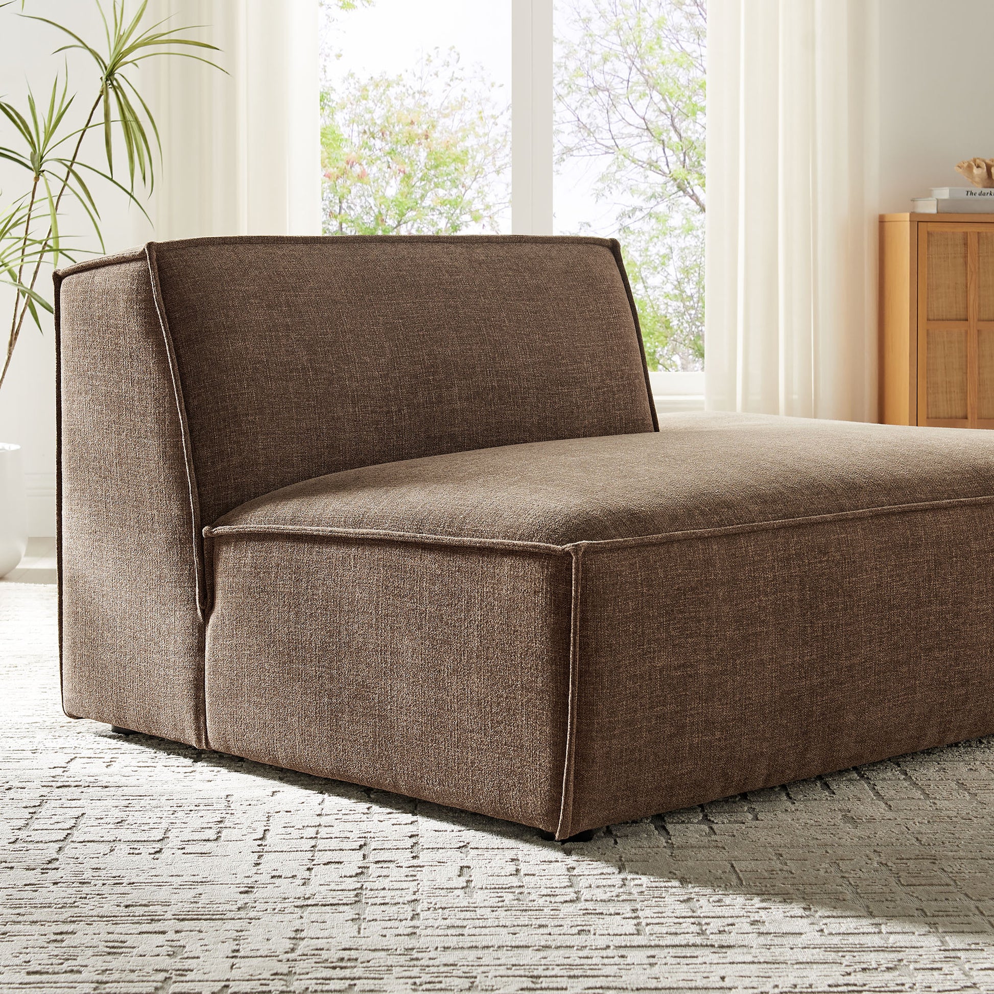 Restore Performance Fabric Upholstered Right-Facing Armless Modular Chaise