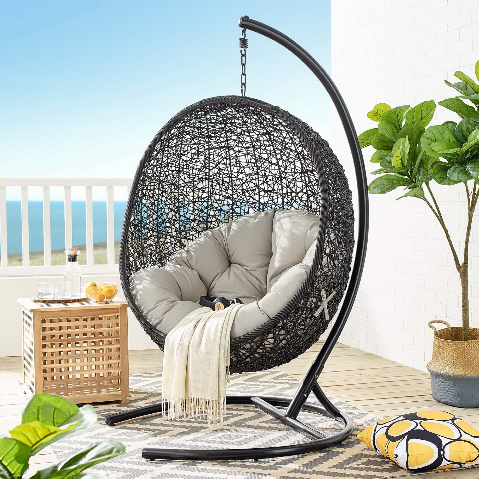 Encase Swing Outdoor Patio Lounge Chair - Peridot