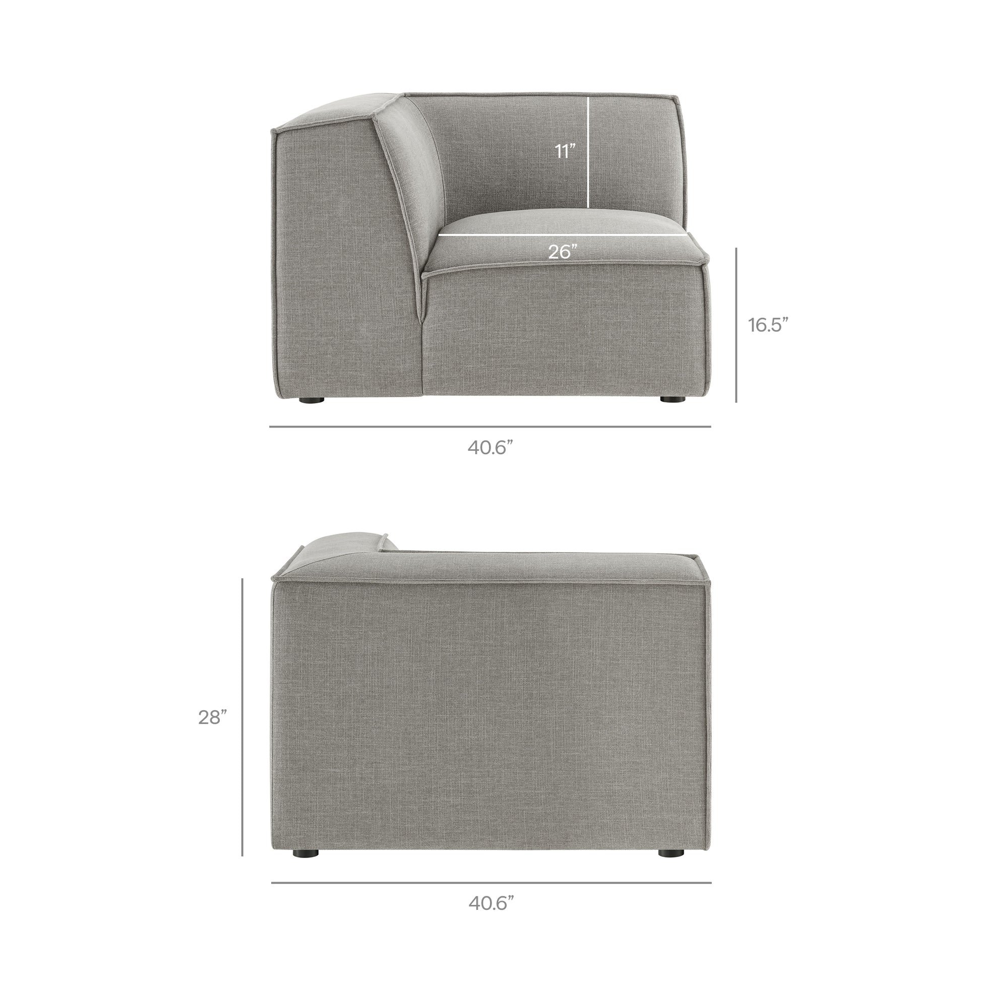 Restore Performance Fabric Upholstered Modular Corner Chair