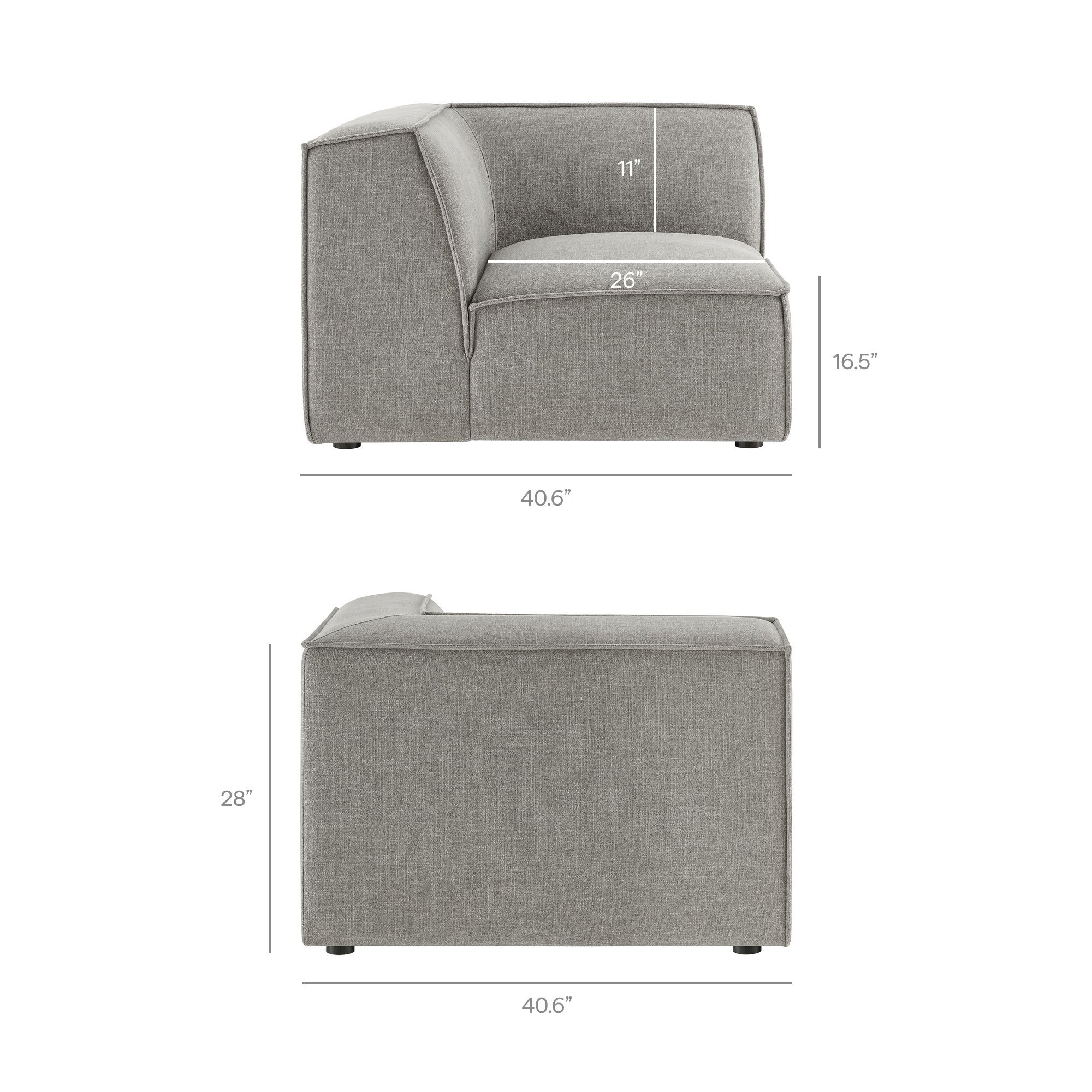 Restore Performance Fabric Upholstered Modular Corner Chair