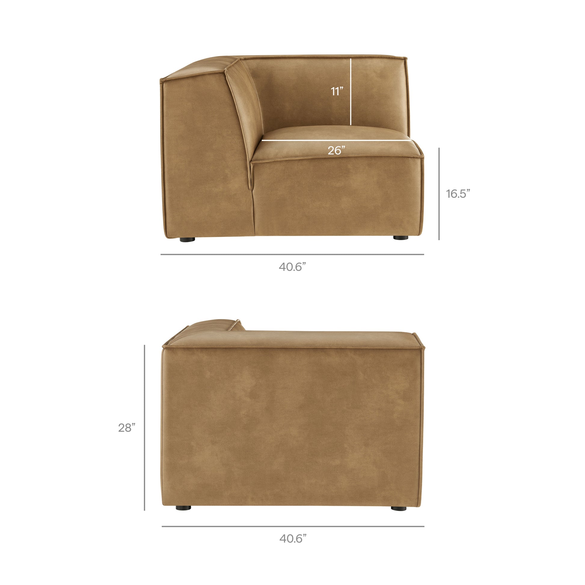Restore Vegan Leather Modular Corner Chair