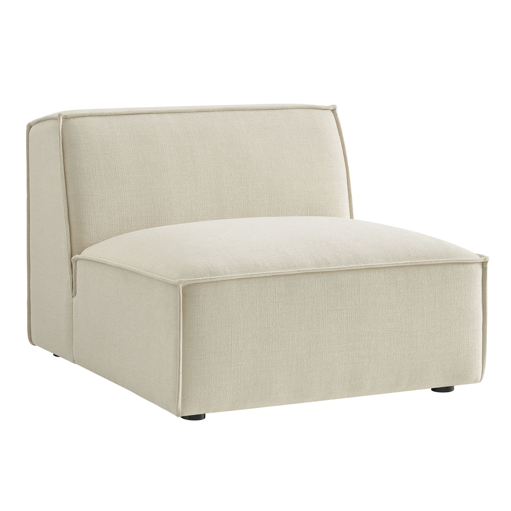 Restore Performance Fabric Upholstered Armless Modular Chair - Ecru