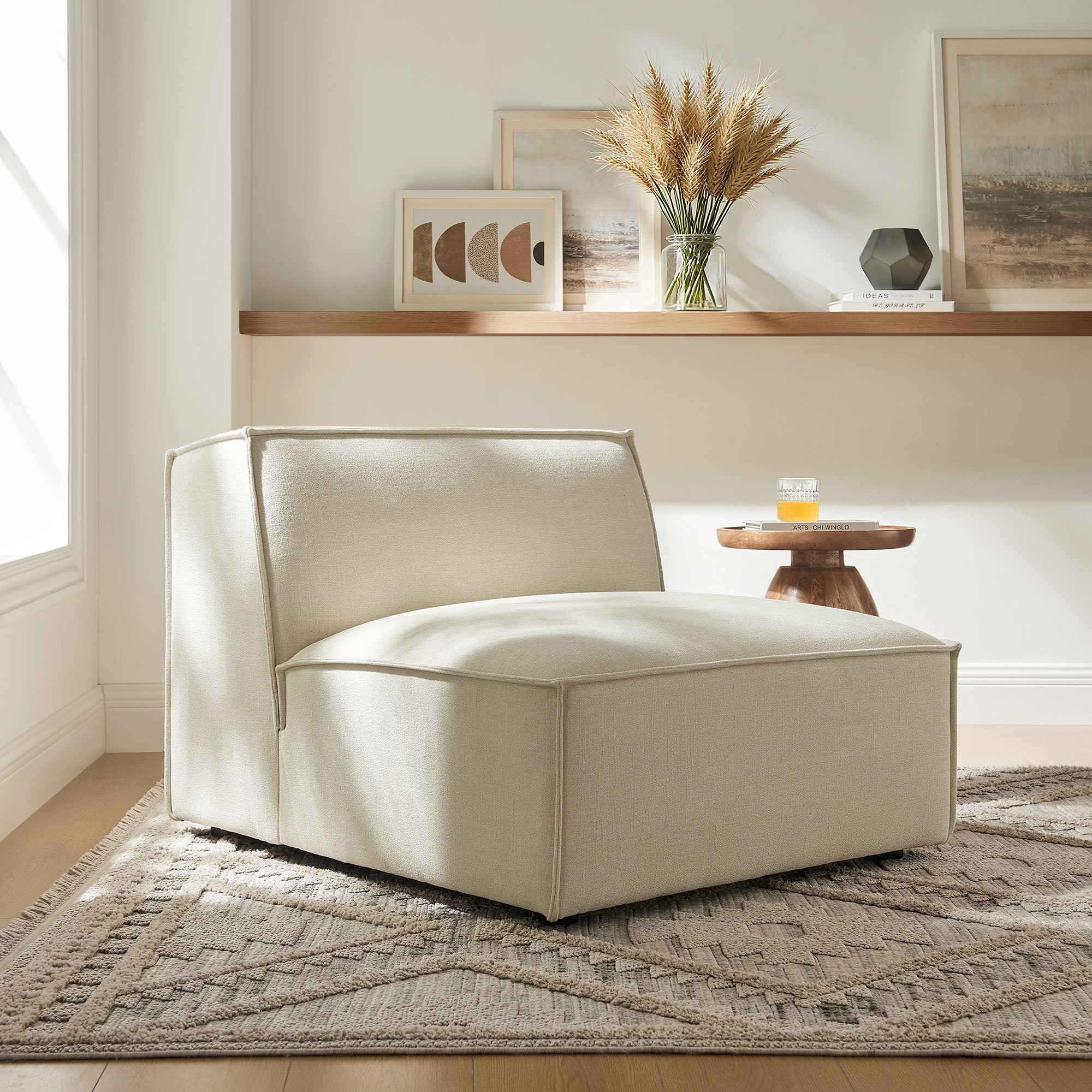 Restore Performance Fabric Upholstered Armless Modular Chair