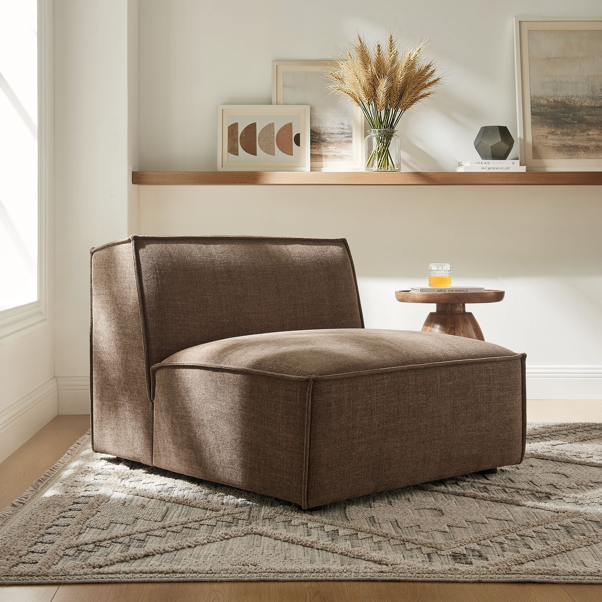 Restore Performance Fabric Upholstered Armless Modular Chair