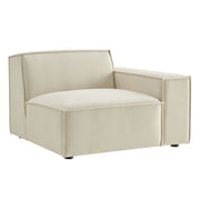 Restore Performance Fabric Upholstered Right-Facing Modular Lounge Chair - Ecru