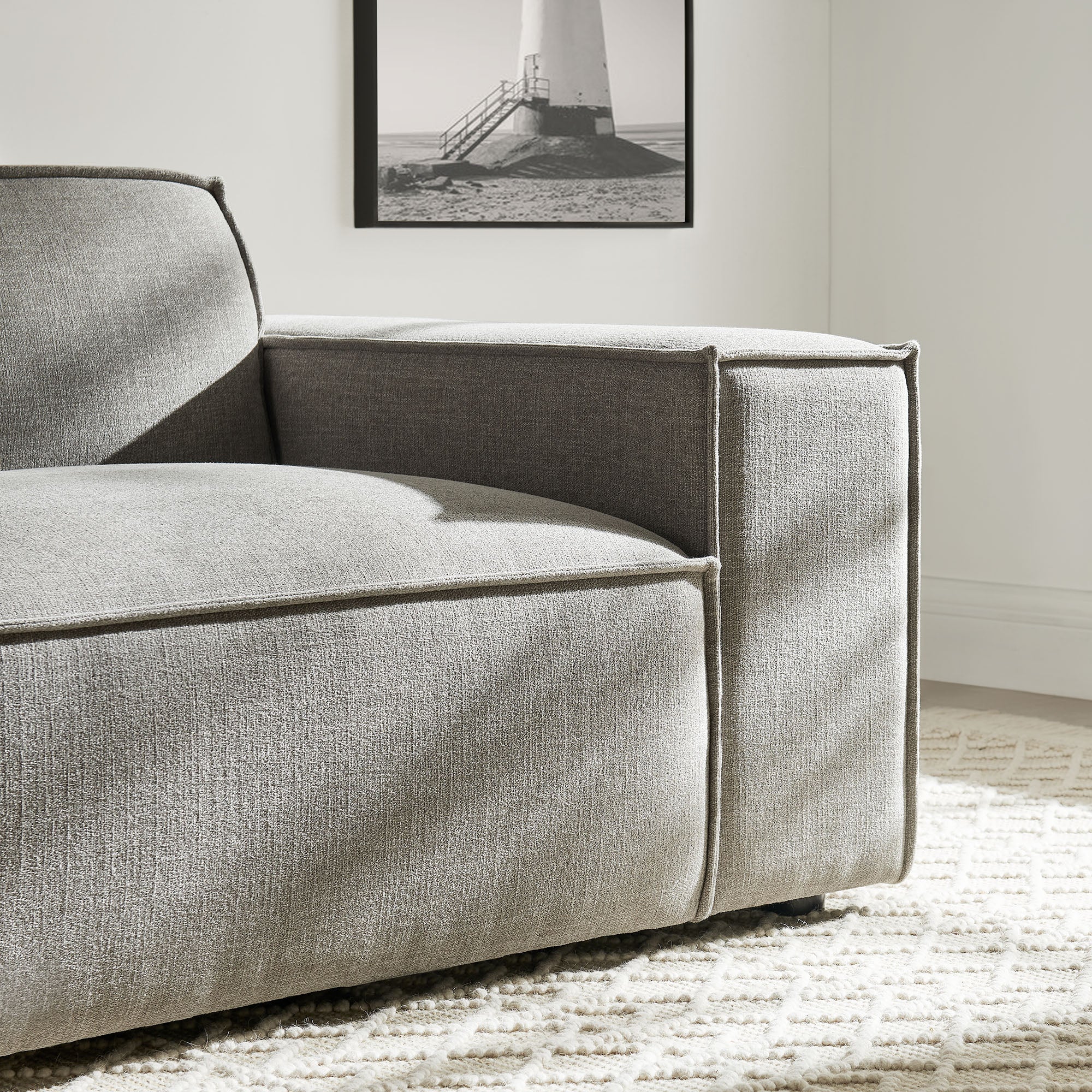 Restore Performance Fabric Upholstered Right-Facing Modular Lounge Chair