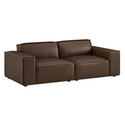 Restore 2-Piece Vegan Leather Modular Loveseat - Espresso