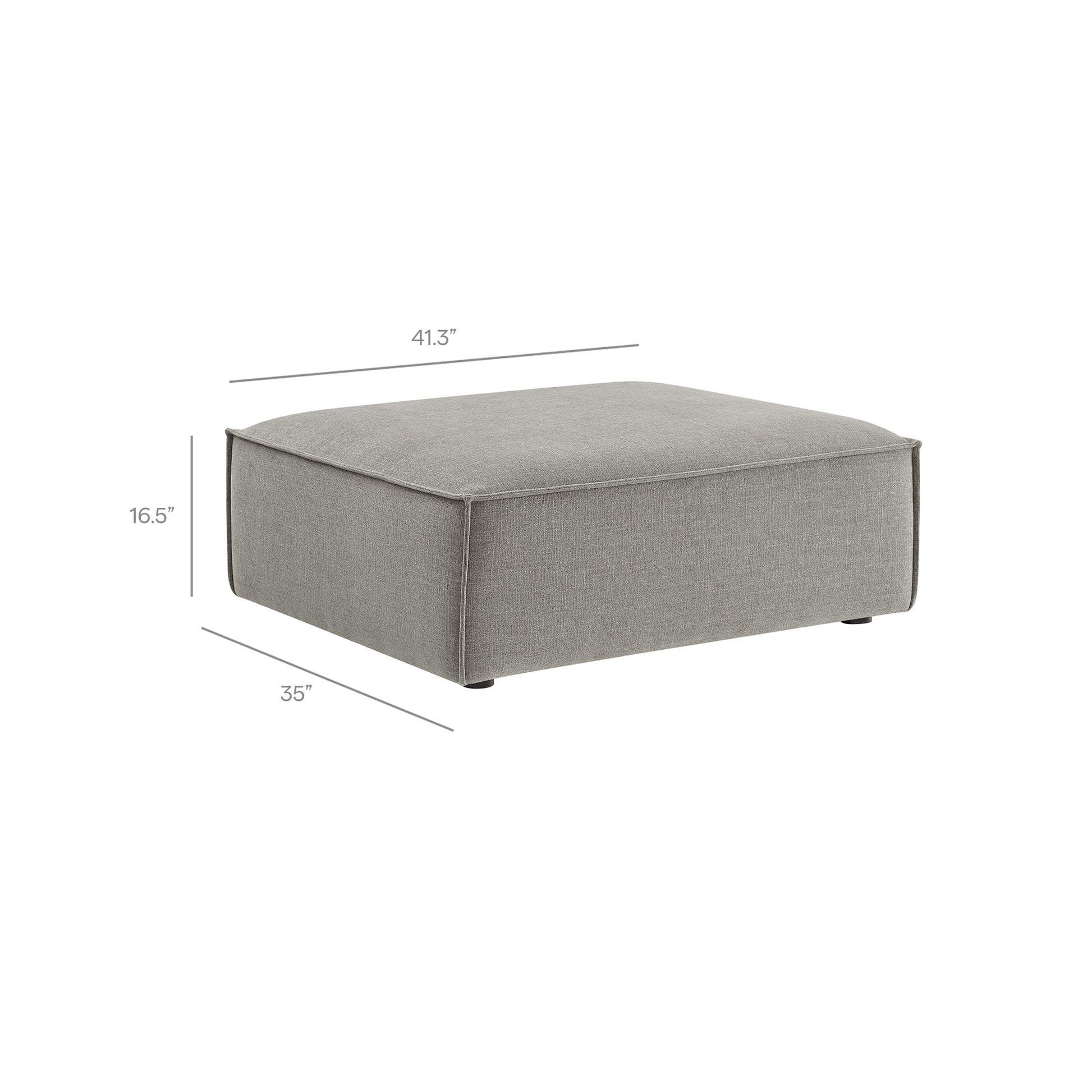 Restore 3-Piece Performance Fabric Upholstered Modular Loveseat with Ottoman